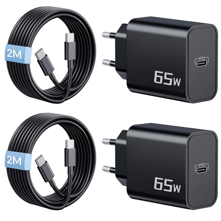 65W Ladegerät USB C Schnellladekabel für Samsung S26 S25 S24 S23 Ultra, Lenovo ThinkPad Dell HP Lapt