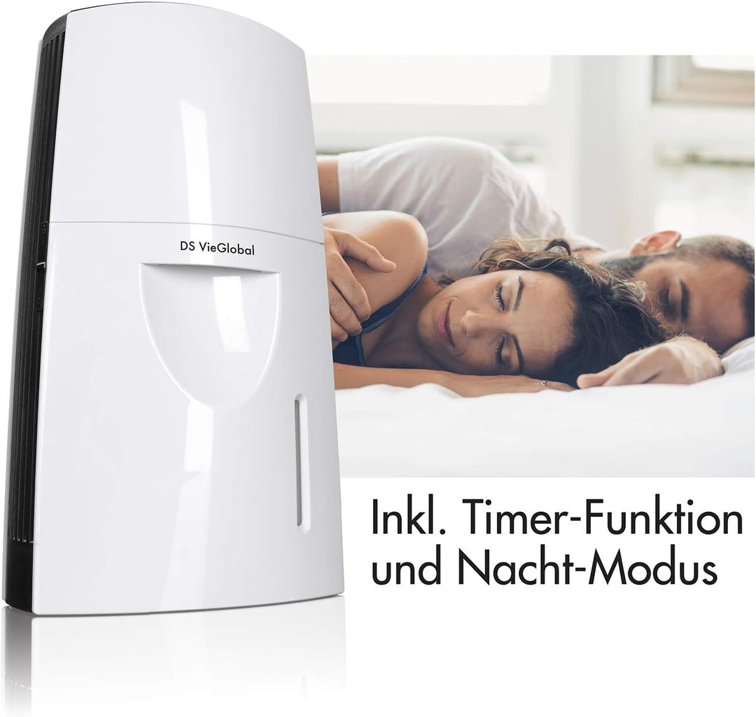 DS VieGlobal Thermalsole-Verdunster, Luftbefeuchter für ein angenehmes Raumklima durch Salzionen | M