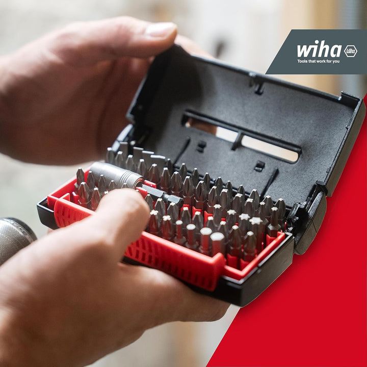 Wiha Bit Set Collector Standard 25 mm gemischt 62-tlg. 1/4", Universal Bitsatz mit magnetischem Schn