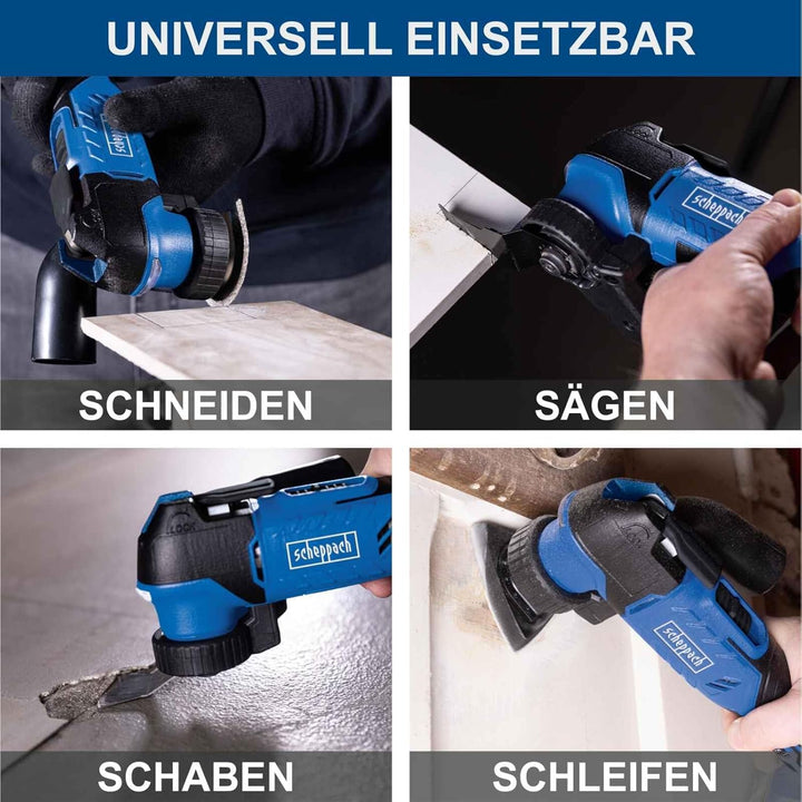 Scheppach Akku-Multifunktionswerkzeug C-MT40-X 20V Multitool | Geschwindigkeit 10000‒40000 min-1 | O