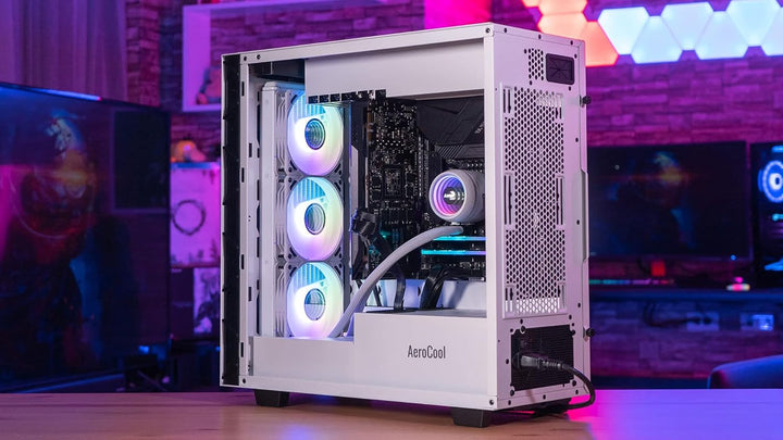 AeroCool MIRAGEL360W, CPU-Flüssigkeitskühlung, 3xLüfter 12cm ARGB, TDP 550W, Weiss, MIRAGEL360W