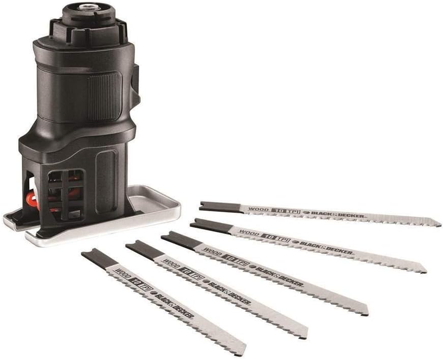 Black+Decker Multievo Stichsägen-Kopf (14,4V Multifunktionswerkzeug-Zubehör, 0-2500 Hübe pro Minute,