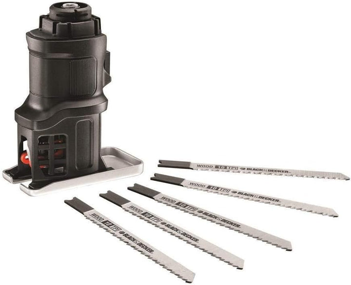 Black+Decker Multievo Stichsägen-Kopf (14,4V Multifunktionswerkzeug-Zubehör, 0-2500 Hübe pro Minute,