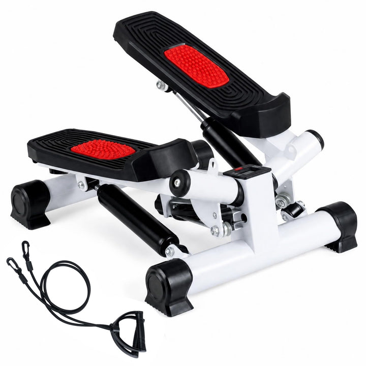 KOMFOTTEU Mini-Stepper mit Widerstandbändern für Zuhause &amp; Büro