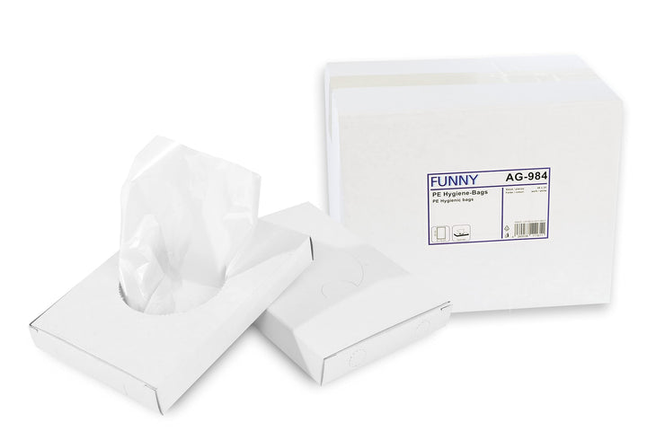 Funny Hygiene-Bags weiss, 48 Boxen a 25 Bags, 1er Pack (1 x 48 Stück) Single, Single