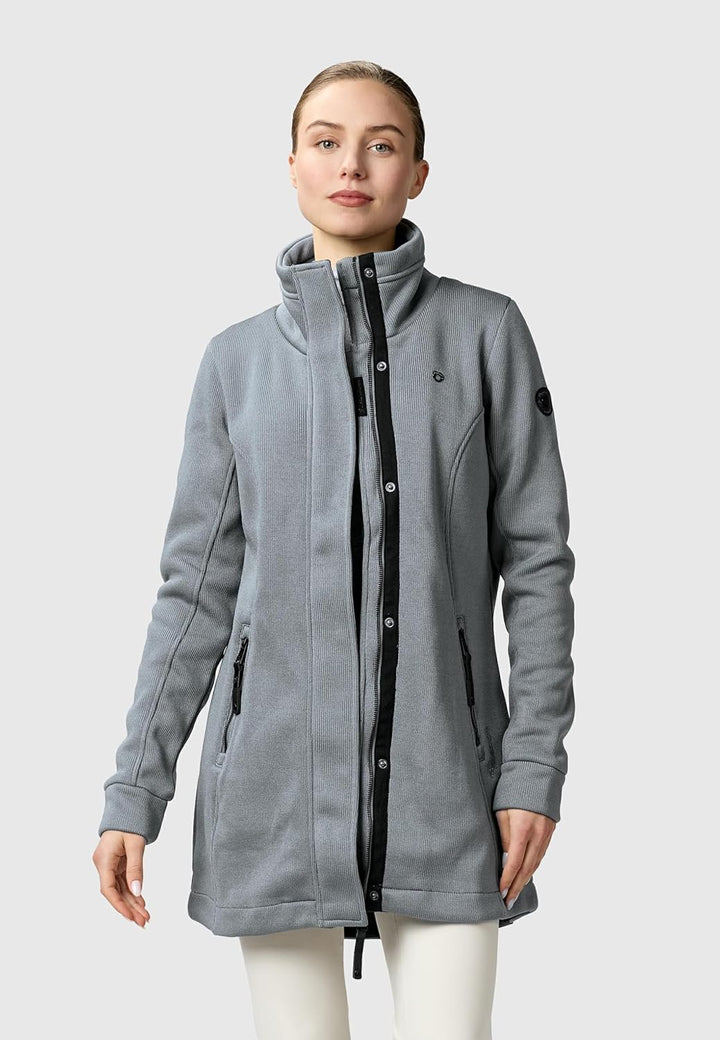 Ragwear Damen Leichter Sweat-Übergangsmantel lang windabweisendl mit hohem Kragen Letrice Bonded XS-