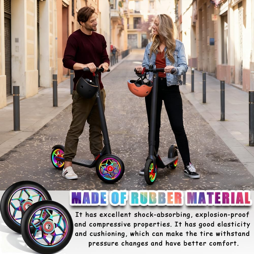 Stunt Scooter Rollen, 2 Stück Ersatzräder für Scooter, 110mm Stunt ScooterReifen mit ABEC, Aluminium