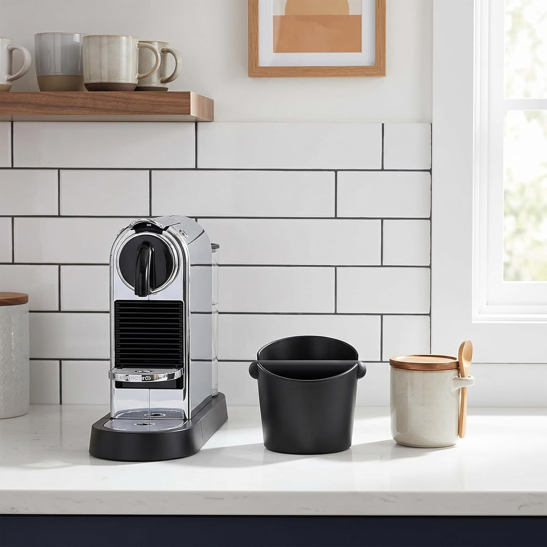 Ideal Swan Abklopfbehälter für Siebträger Knock Box Barista Zubehör Kaffeesatz Abschlagbehälter Espr