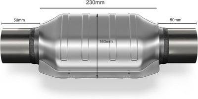 BLUETECH® 200 Zellen UNIVERSALL FLACH Sport Renn Katalysator Euro 4 Norm Metall 101mm 103R. ID Ansch