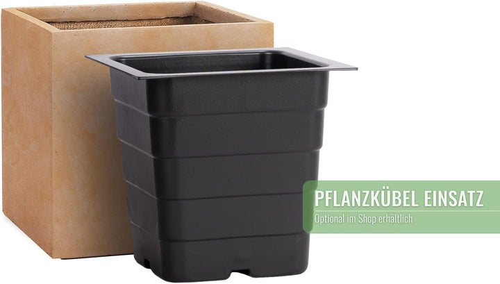Pflanzwerk® Pflanzkübel Cube Terrakotta 28x28x28cm *Frostbeständiger Blumenkübel* *UV-Schutz* *Quali