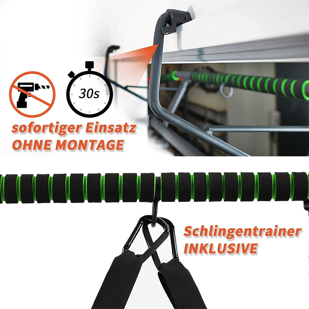 DH FitLife Klimmzugstange Türrahmen ohne Schrauben | Pull up bar Doorway | Türreck zum Krafttraining
