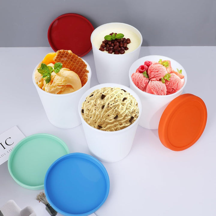 4er-Set Eisbehälter für Speiseeis 1L,Eis aufbewahrungsbehälter, Eis-Container BPA-frei in Lebensmitt