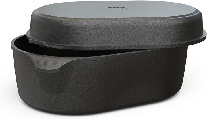 Hoffmann Aluguss Bräter Gross 2in1 Induktion Multi 41 x 28 cm I Made in Germany I Schmortopf Indukti