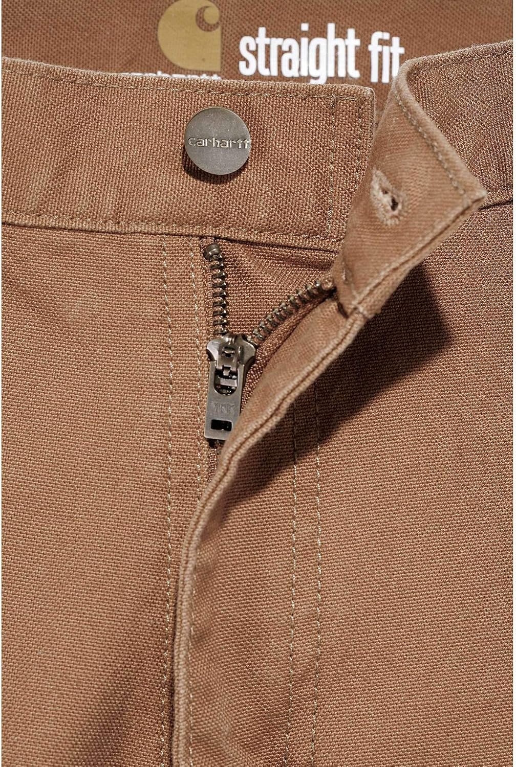 Carhartt Herren Straight Fit Stretch Duck Dungaree Arbeitshose 30W / 32L Carhartt Braun, 30W / 32L C