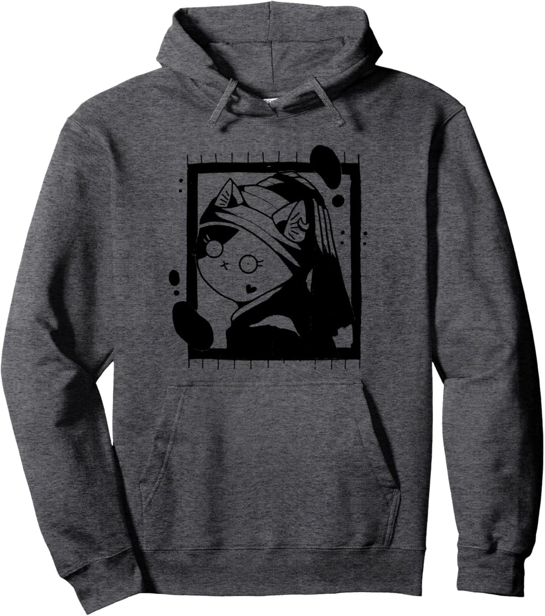 Verrückte Katze Abstrakte Lustiges Geschenk Anime Katzen-Fan Pullover Hoodie