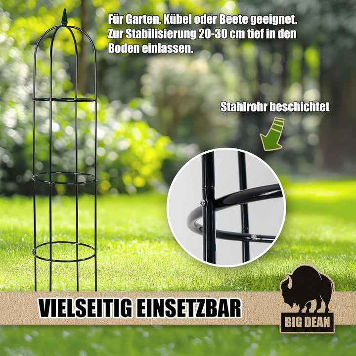 BigDean Rankgitter Metall Rosen Spalier 1,93 hohe Rankhilfe Garten
