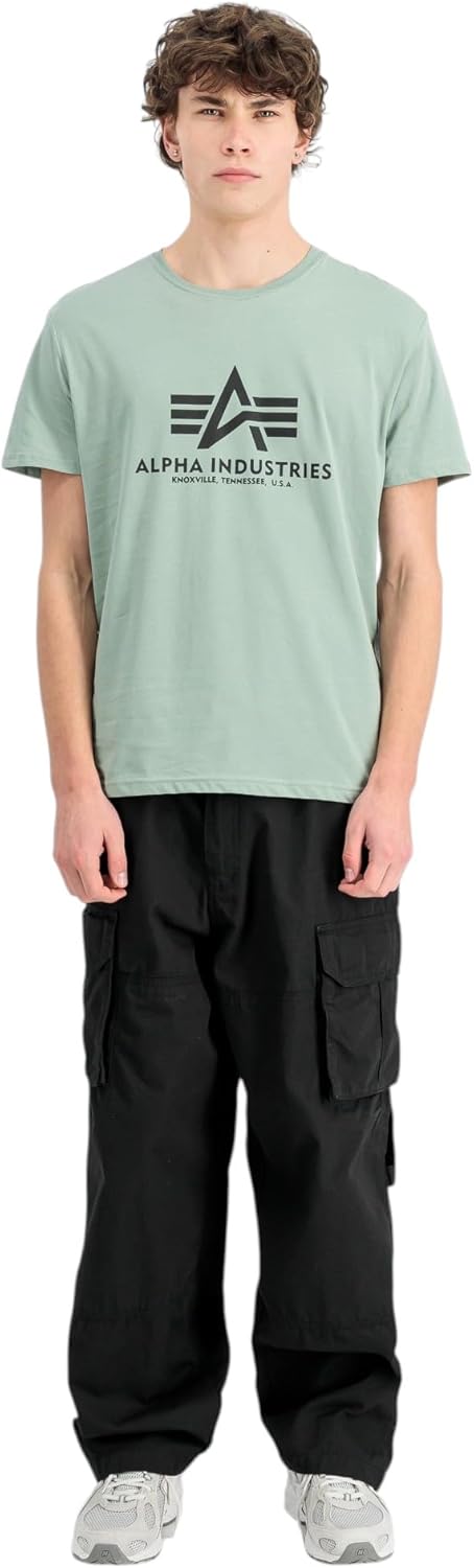 Alpha Industries Herren Regular Fit T-Shirt Basic T-Shirt S Dusty Green, S Dusty Green
