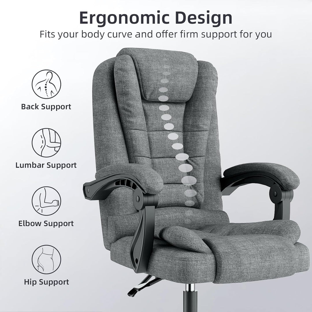 naspaluro Chefsessel Bürostuhl Ergonomischer PU-Leder Drehstuhl Hochlehner, Höhenverstellbarer Schre