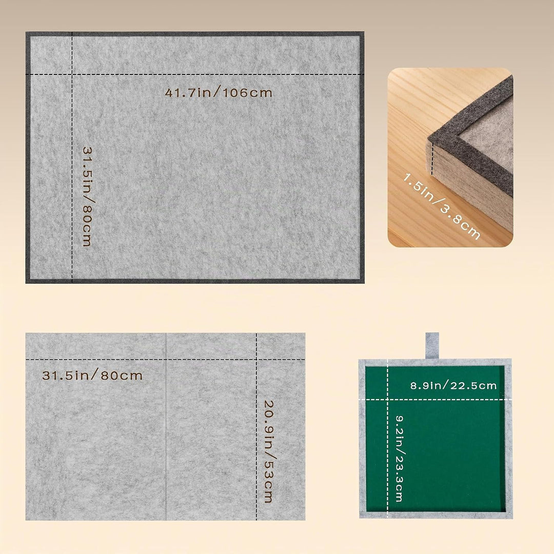 Tektalk klappbarer Puzzletisch mit Abdeckung, 3-Kippwinkel-Puzzleplateau, leichtes tragbares Filzpuz