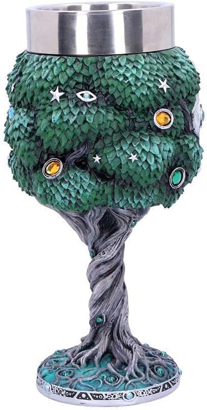 Nemesis Now Exclusive Tree of Life Nature Weinglas, grün, 1 Stück (1 Stück)