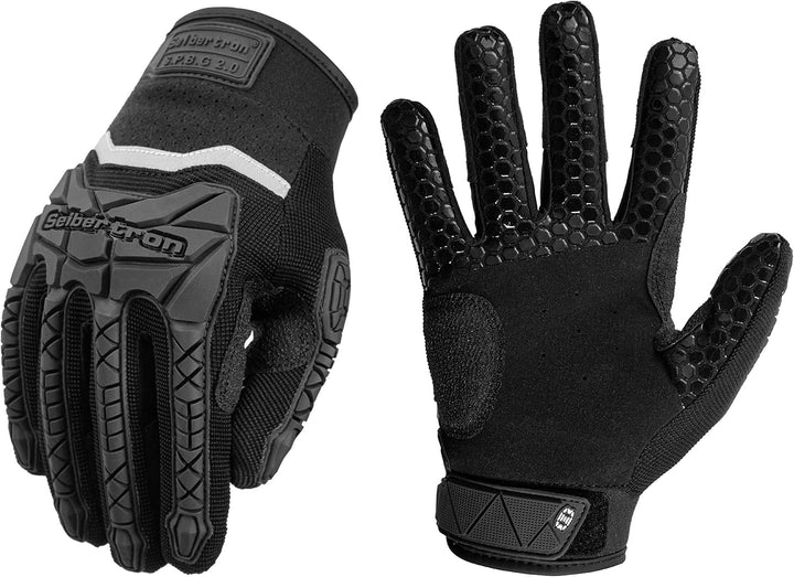 Seibertron S.P.B.G 2.0 Baseball/Softball Schlagmann Batting Super Grip and Protective Handschuhe Glo