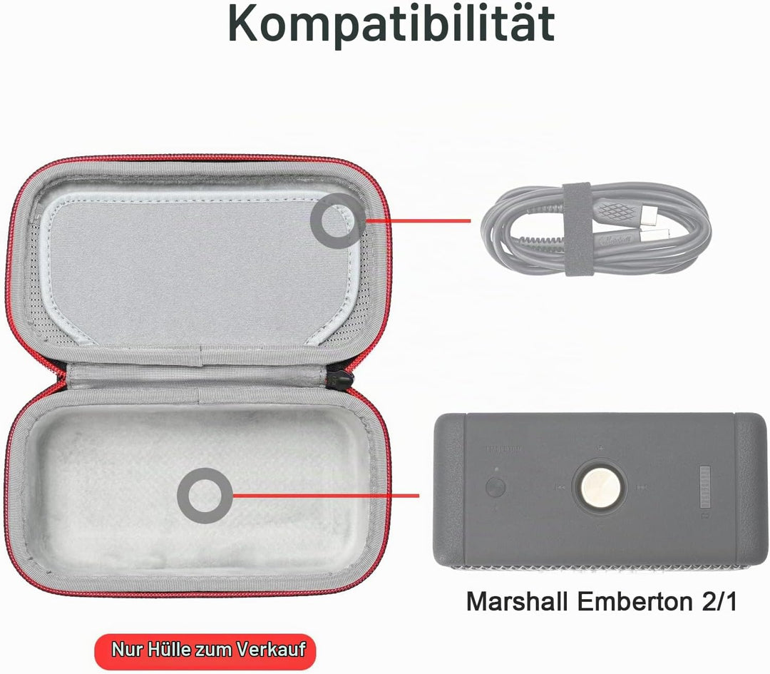 RLSOCO Tragetasche für Marshall Emberton II/Emberton III Bluetooth Tragbarer Lautsprecher