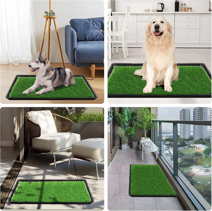 Hunde Gras Pad mit Tablett, Hund Töpfchen Gras für Welpen Training, Wiederverwendbare Trainingsunter