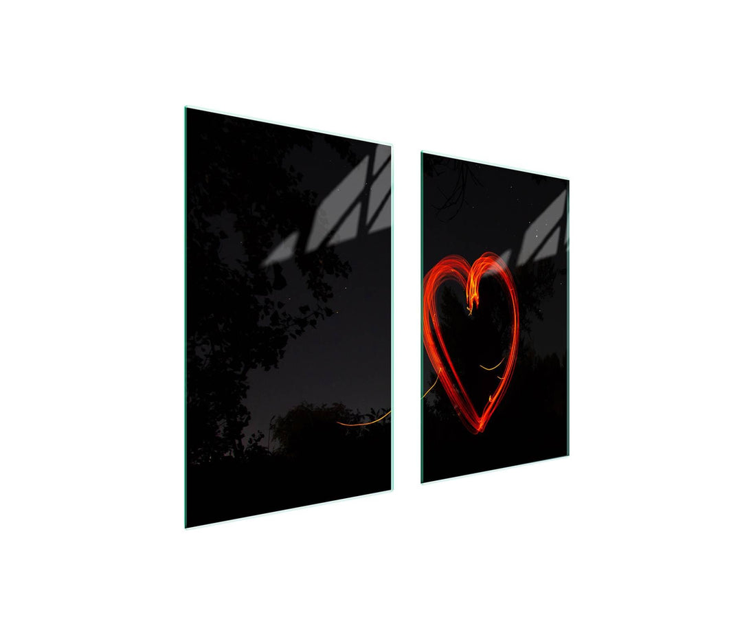 TMK ArtDeko Herdabdeckplatte 2 Teilig 40x52 + 35x52 cm - Spritzschutz Herdabdeckung – Herdschutz aus