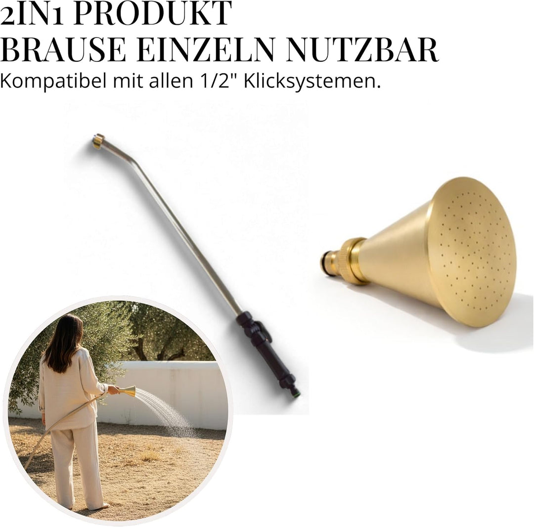 LIVLIG Giessstab, Hochwertiger Giessstab Metall für den Garteneinsatz, Robuster Bewässerungsstab für
