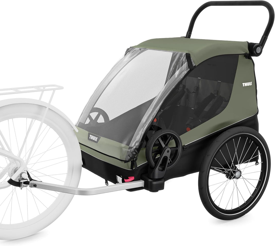 Thule Courier Kinder- Und Hundefahrradanhänger Vintage Green, One-Size