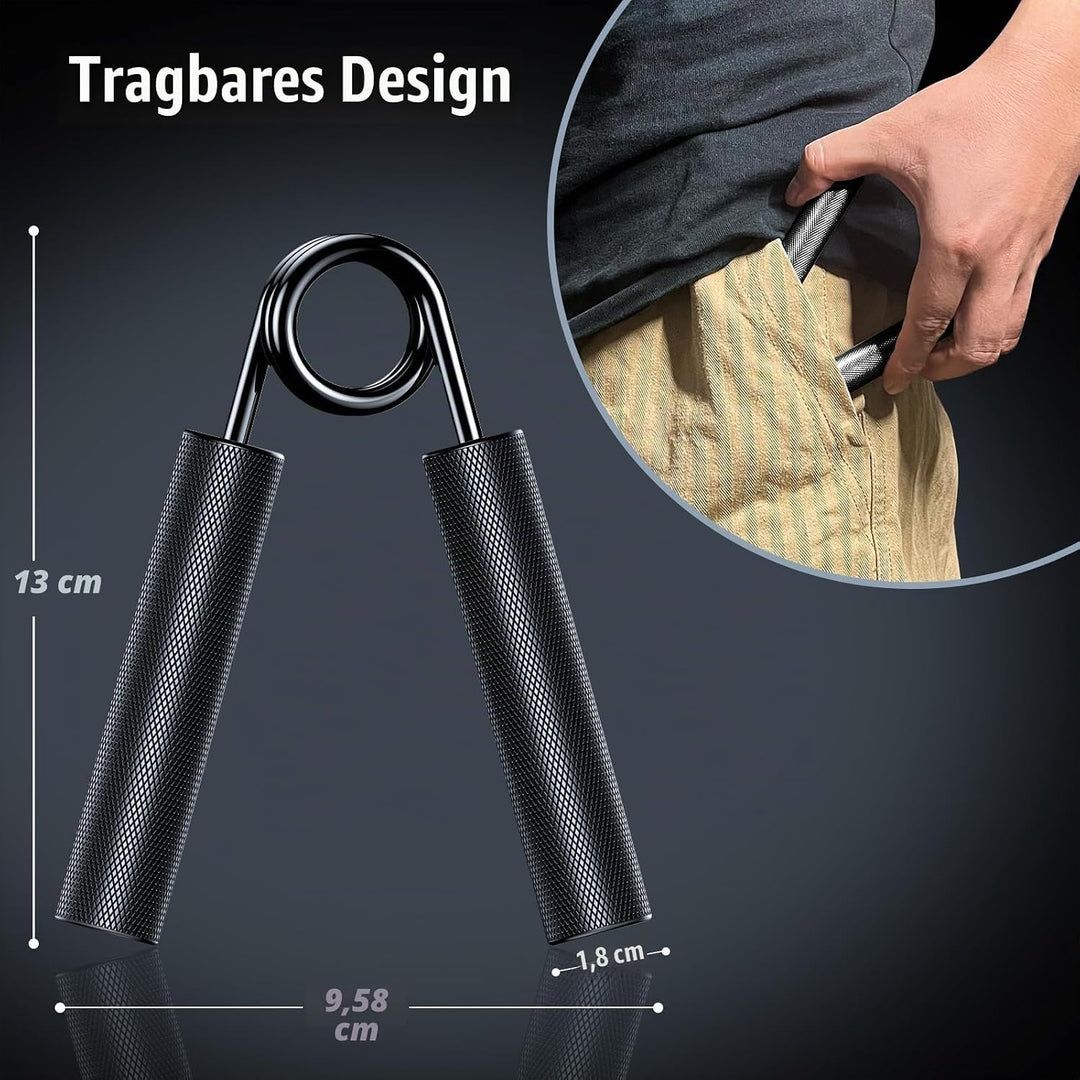 ZEAGUS Handtrainer Unterarmtrainer 4Pack or 6Pack,Metall Fingertrainer Kit | Rutschfester Griffkraft