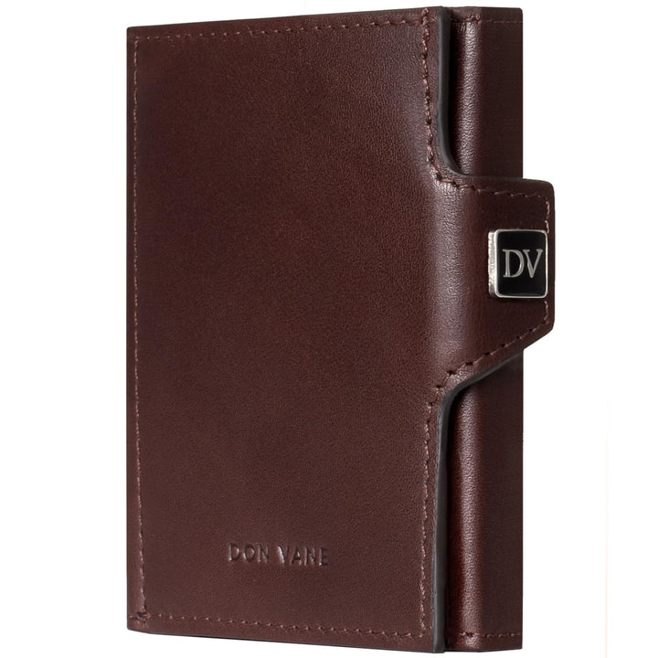 DON VANE Elite Pocket I Slim Wallet mit XL Münzfach I Mini Geldbörse Leder mit RFID Schutz I Kleines