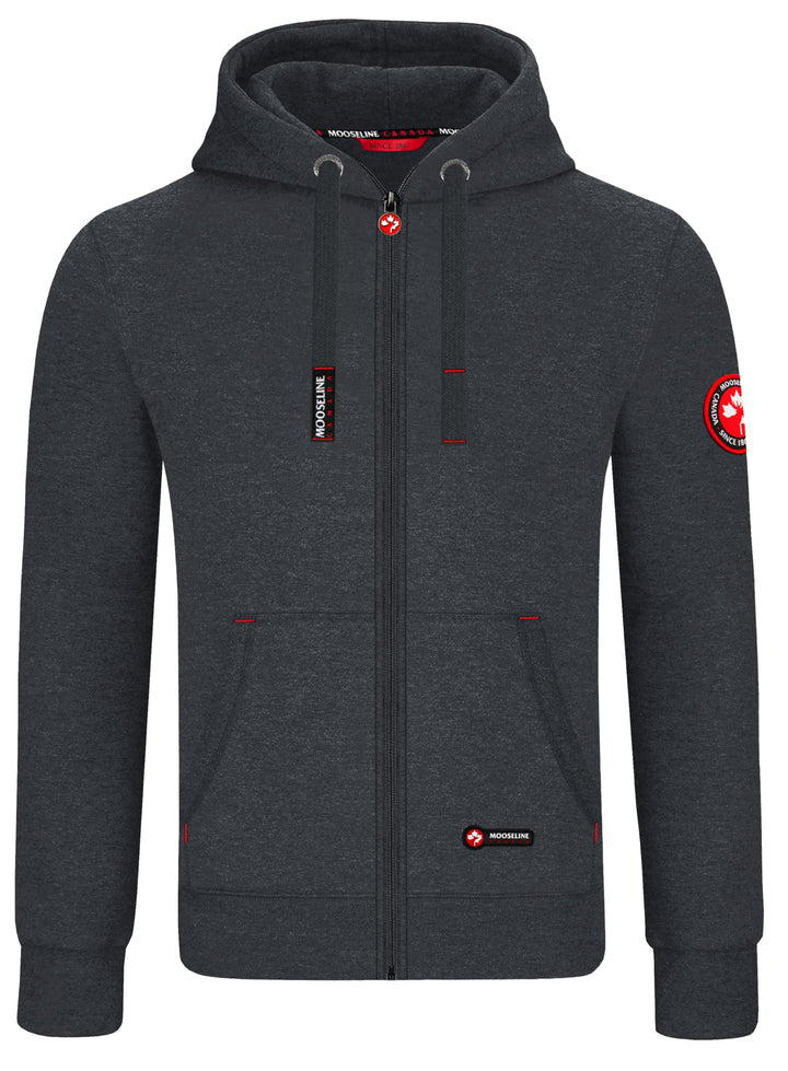 MOOSELINE Herren Sweatjacke Kapuzenjacke Trainingsjacke Hoodie mit Reissverschluss Sweat Jacke 3XL D