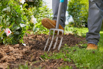 Gardena ErgoLine Spatengabel: Grabegabel zum Umgraben und Auflockern, gehärteter Qualitätsstahl mit