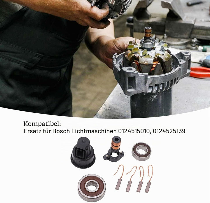 Lichtmaschine Reparatursatz Schleifringbürsten Lagersatz 230090 Ersatz für Bosch 0124515010 01245251