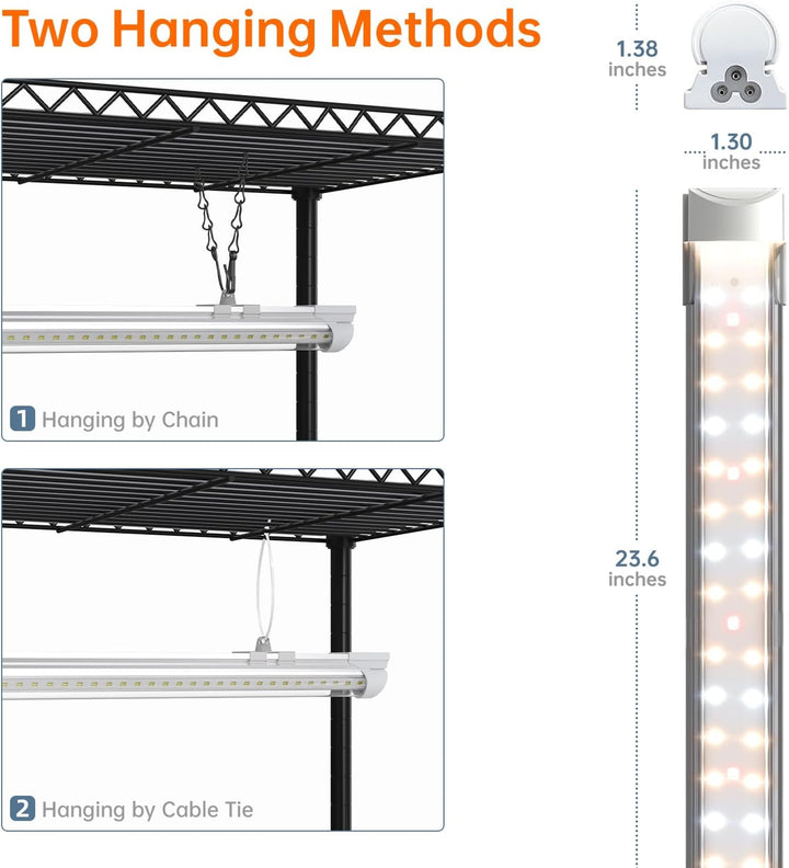 Bstrip Pflanzenregal mit Pflanzenlampe, 5-stufiges Pflanzengestell mit T8 Pflanzenlampe LED Vollspek