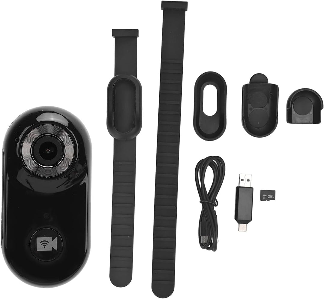 Zerodis Haustierhalsband-Kamera, Mini-Körperkamera mit 8G-Speicherkarte, HD 1080P, Mini-Katze, Hund,