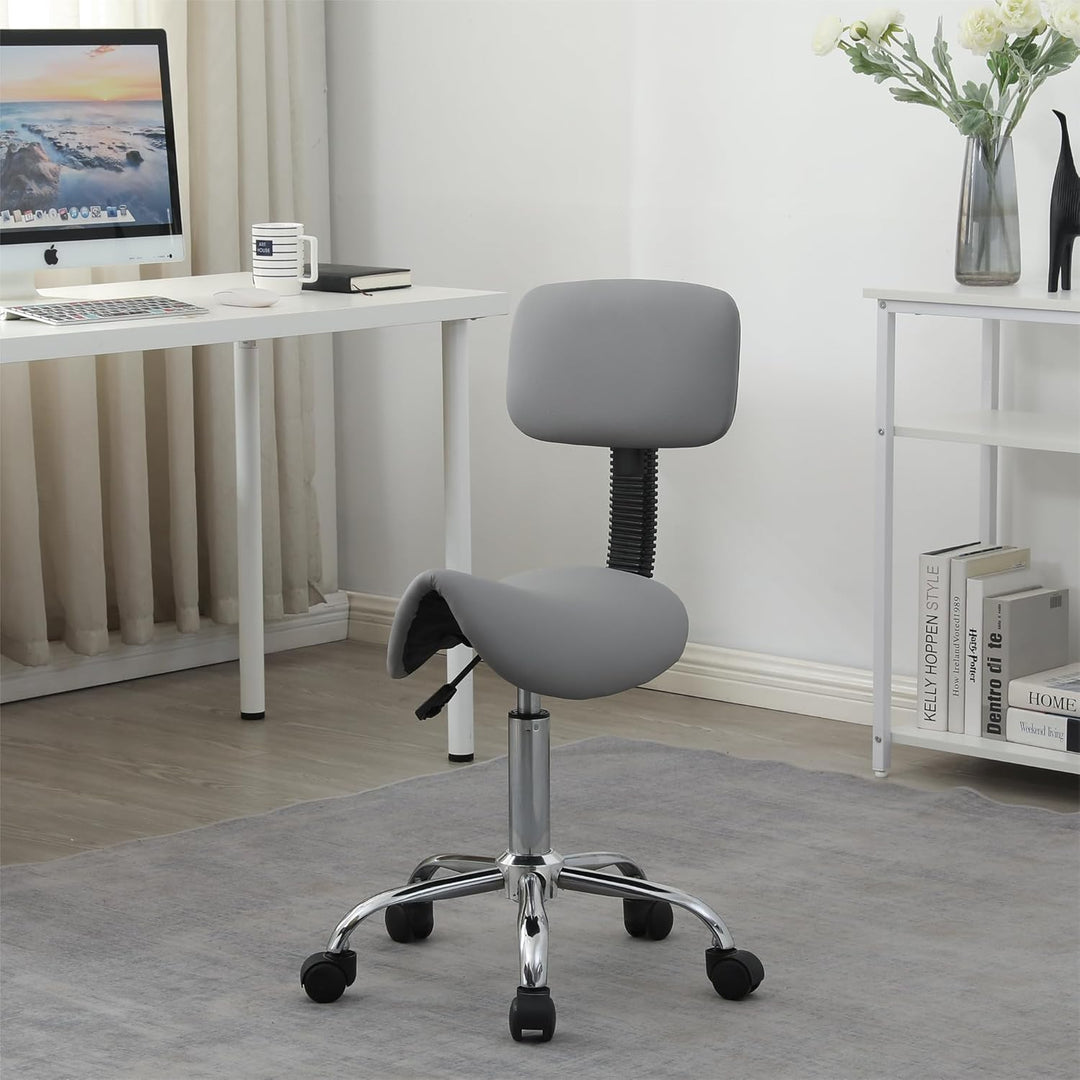 Mingone Sattelhocker Ergonomisch 2 Stück Arbeitshocker Höhenverstellbar 360° Drehbar Sattelstuhl Bür