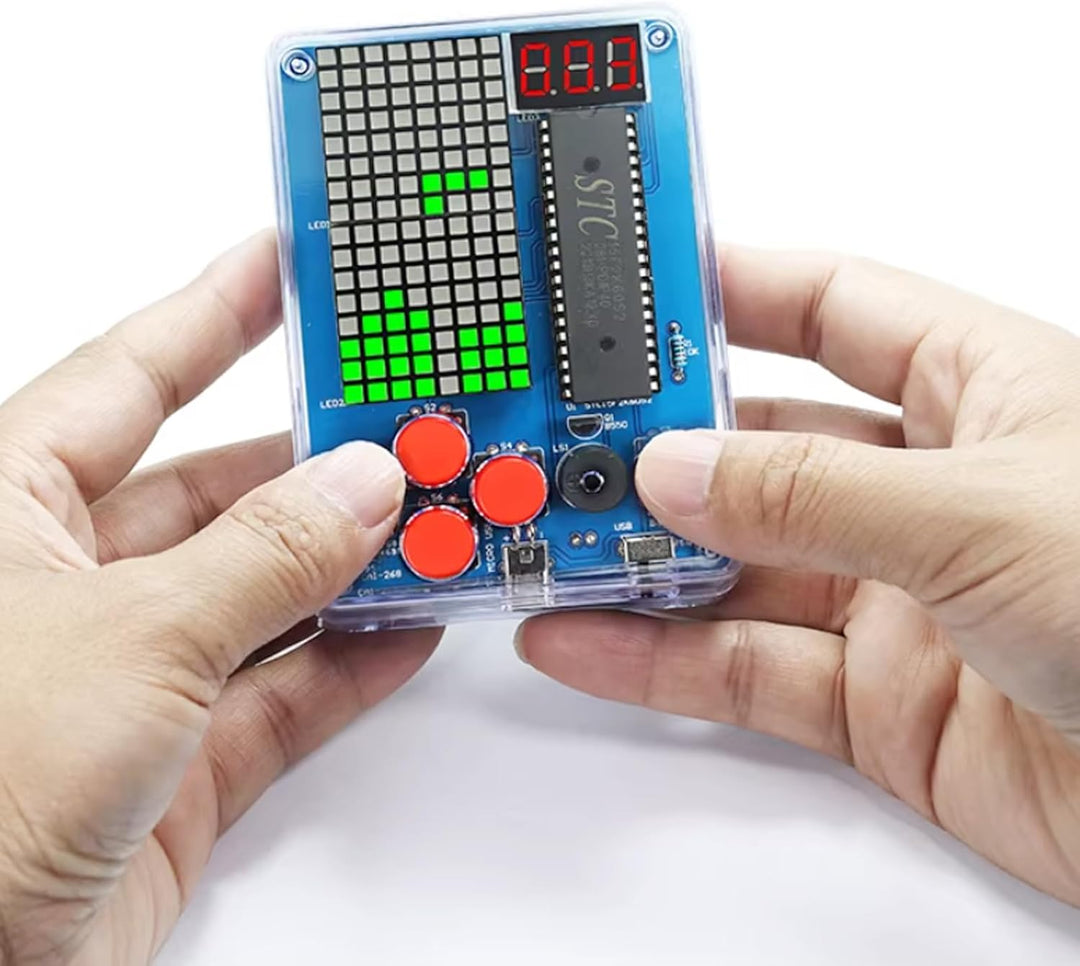DIY Spielekonsole Löten Bausatz: DIY Games Console Handheld Kit, 4 Klassische Spiele Handheld Game G
