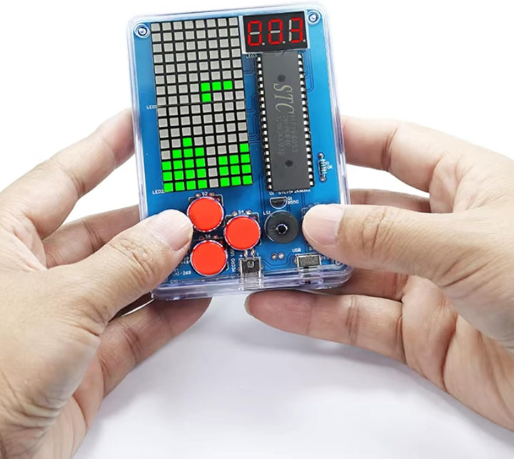 DIY Spielekonsole Löten Bausatz: DIY Games Console Handheld Kit, 4 Klassische Spiele Handheld Game G