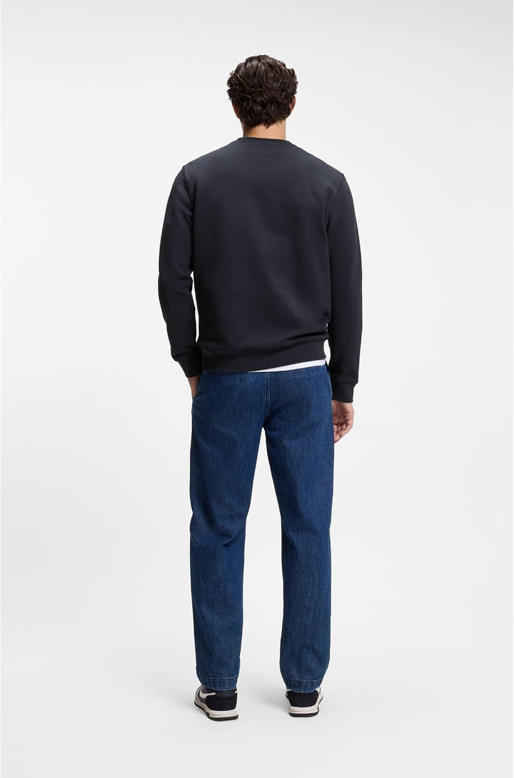 BOSS Herren Westart Regular-Fit Sweatshirt aus Baumwoll-Terry mit Logo-Aufnäher XS Dark Blue404, XS