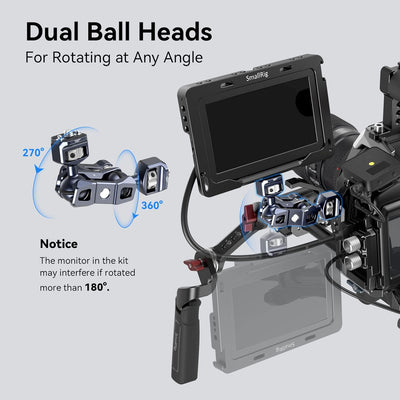 SmallRig Articulating Magic Arm mit 3/8"-16 Locating Pins für ARRI und 1/4"-20 Schraube (mit einzieh