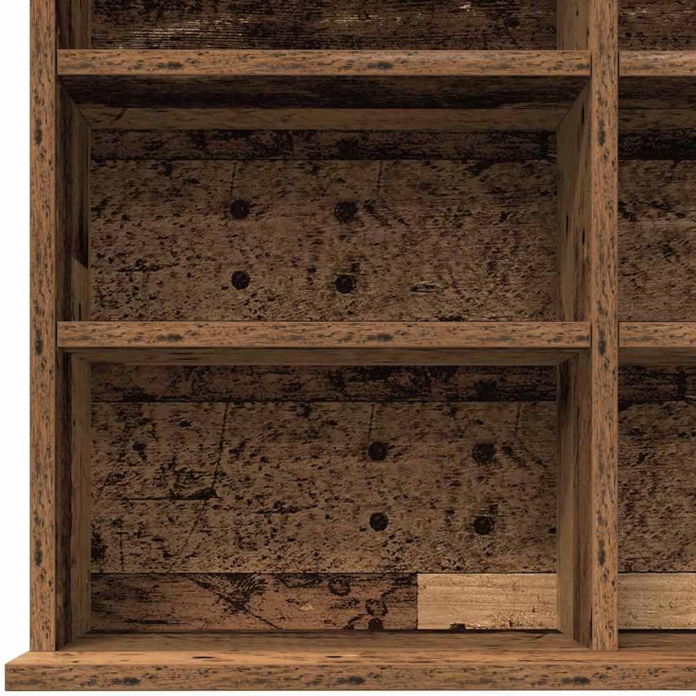 vidaXL CD Regal mit Regal Altholz 101 x 23 x 177,5 cm Holzwerkstoff, Moderner, rechteckiger Mediensp