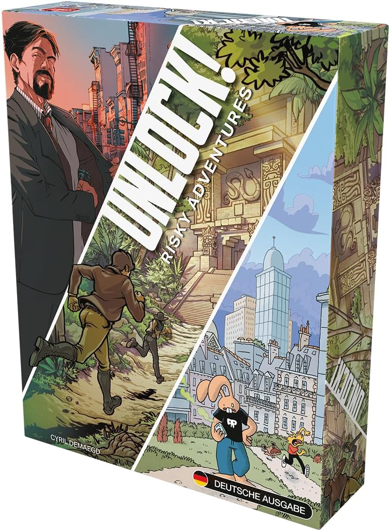 Asmodee, Unlock! Risky Adventures, DE-Version, Familienspiel mit Rätselspass für 1-6 Spieler ab 10 J