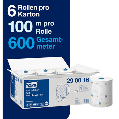 Tork Matic weiches Rollenhandtuch Premium 290016 - H1 Premium Handtuchrollen für Rollenhandtuchspend