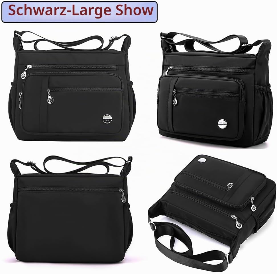 MINTEGRA Damen Schultertasche, geräumig, mehrere Taschen, Umhängetasche, Geldbörse, modischer Henkel