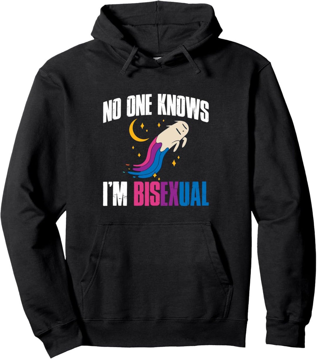 No One Knows Im Bisexual Pullover Hoodie