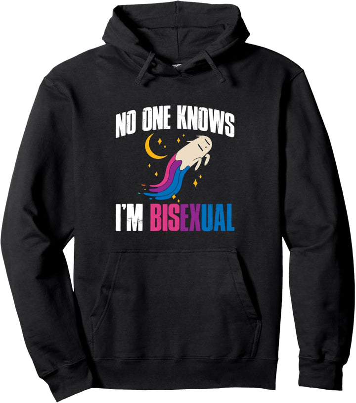 No One Knows Im Bisexual Pullover Hoodie