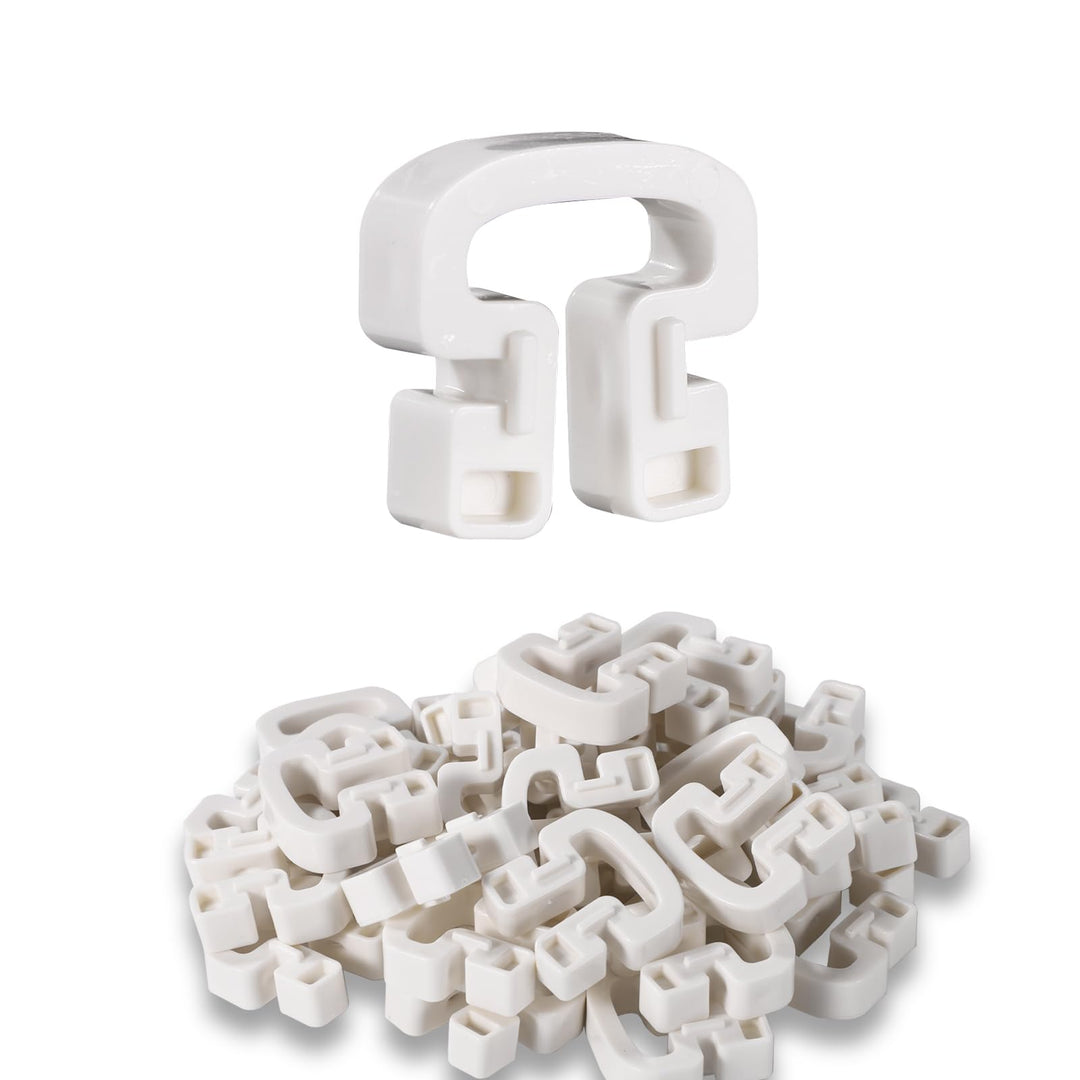 30 STK Fussballnetz Clips, Hufeisenform Kunststoff Fussballtornetz Clips Fussballtor Halterungen Zub