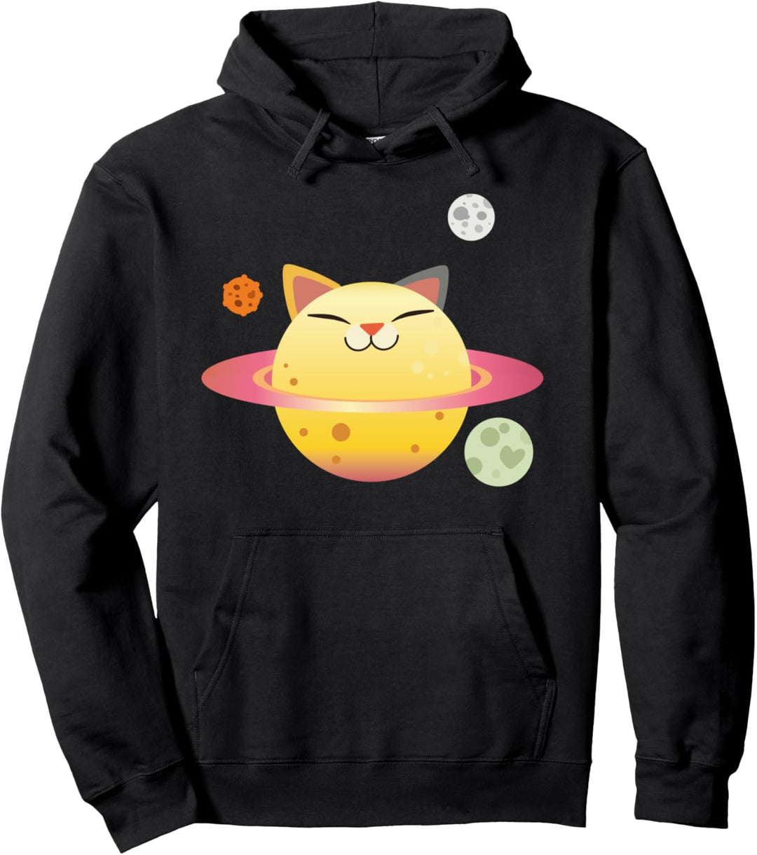 Glücklicher Big Cat Planet Space Pullover Hoodie